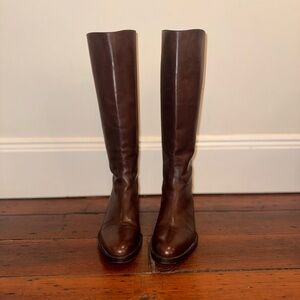 Sartore Parma Brown Leather Knee High Riding Boots EU 36.5 US 6.5 Italy
